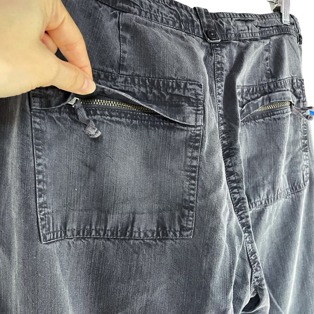 SUNDANCE Evenfall Cargo Pants 100% Tencel Lyocell Draped Lightweight Gray Size 8 - Picture 8 of 11